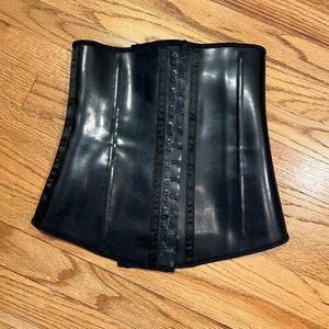 Latex Waist Trainer, Black size Small